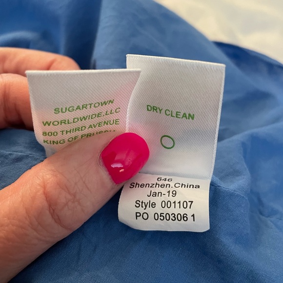 Lilly Pulitzer Joey Dress in Coastal Blue Oval Flower Petal Eyelet - Size 2 - Picture 7 of 9